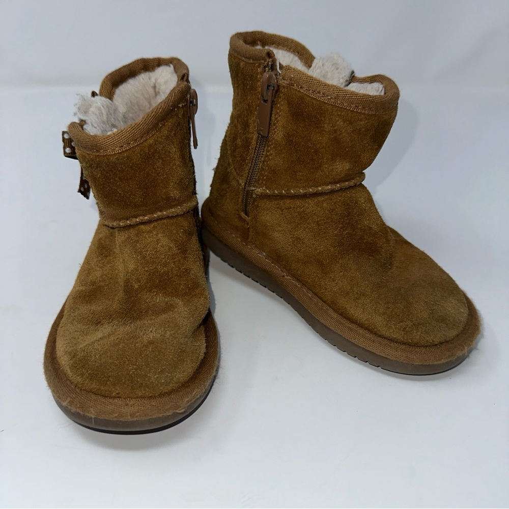 Koolaburra by UGG Victoria Short Winter Boots Brown Bows Toddler Girls Size 8